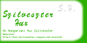 szilveszter hux business card